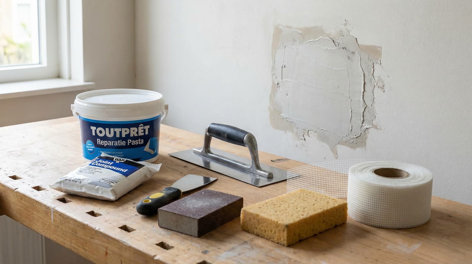 Pleisterreparatie op wanden